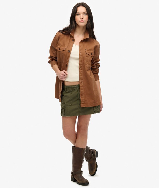 The Merchant Store - Oversized Herringbone Shirt