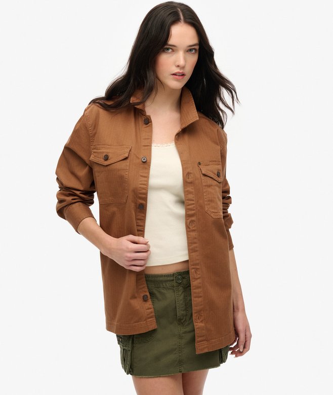 The Merchant Store - Oversized Herringbone Shirt