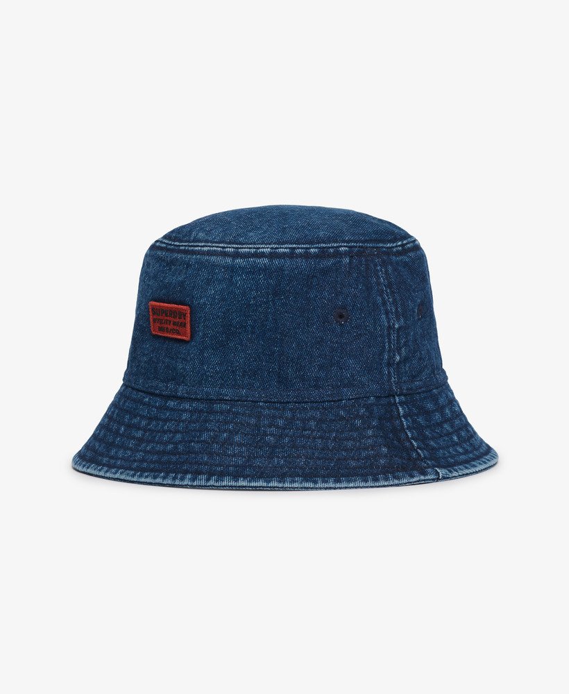 Superdry☆WASHED DENIM CAP WASHED DENIM CAP in 2 color ways. 🧢 — BLACK — D/BLUE