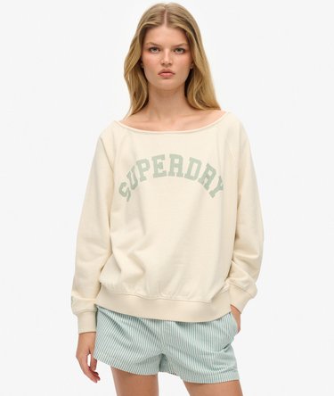 Athletic Essentials Bardot-Sweatshirt mit Rundhalsausschnitt Image 1