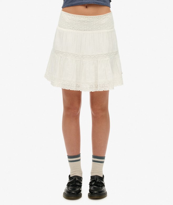 Ibiza Lace Mix Mini Skirt