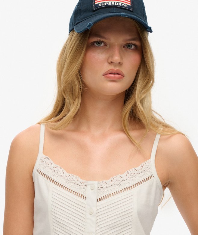 Lace Button Through Cami Top