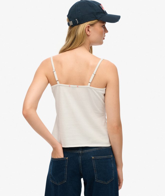 Lace Button Through Cami Top
