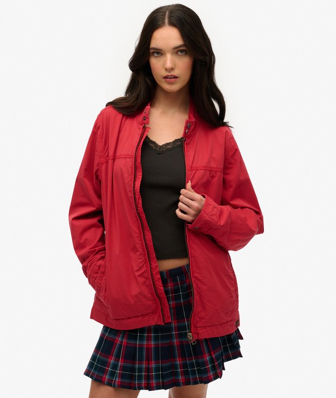Oversized Classic Harrington Jacket