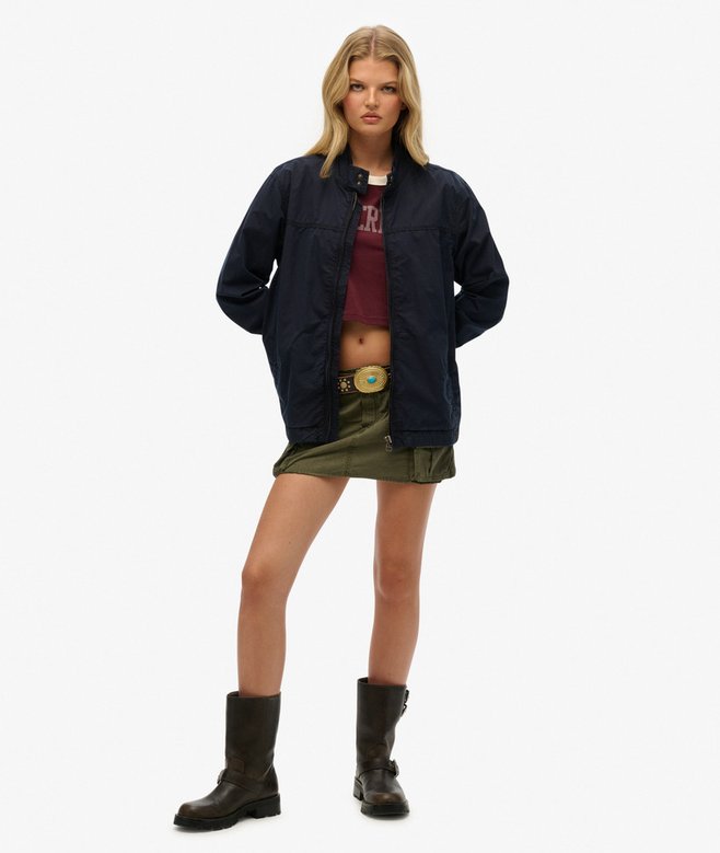 Oversized Classic Harrington Jacket
