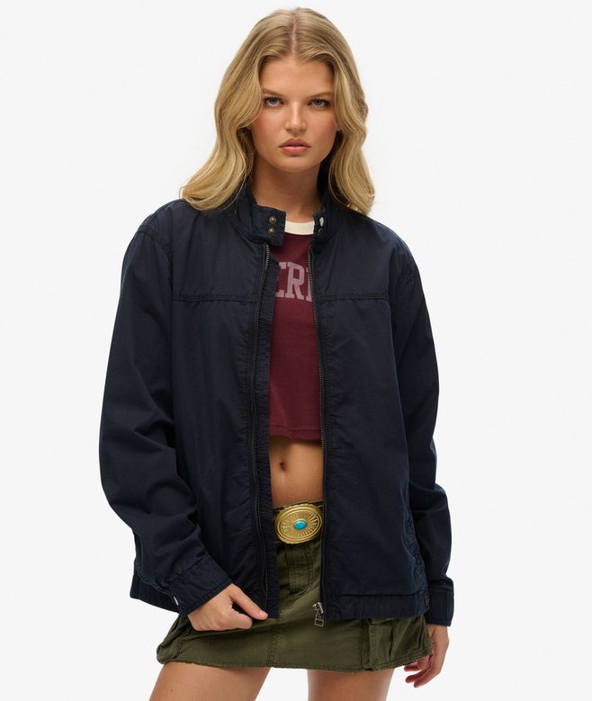 Oversized Classic Harrington Jacket