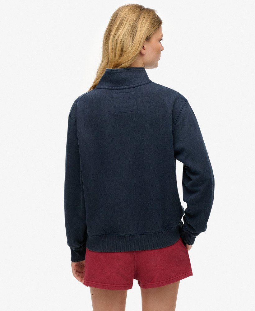 womens Athletic Essentials Half Zip Jumper in NAUTICAL NAVY