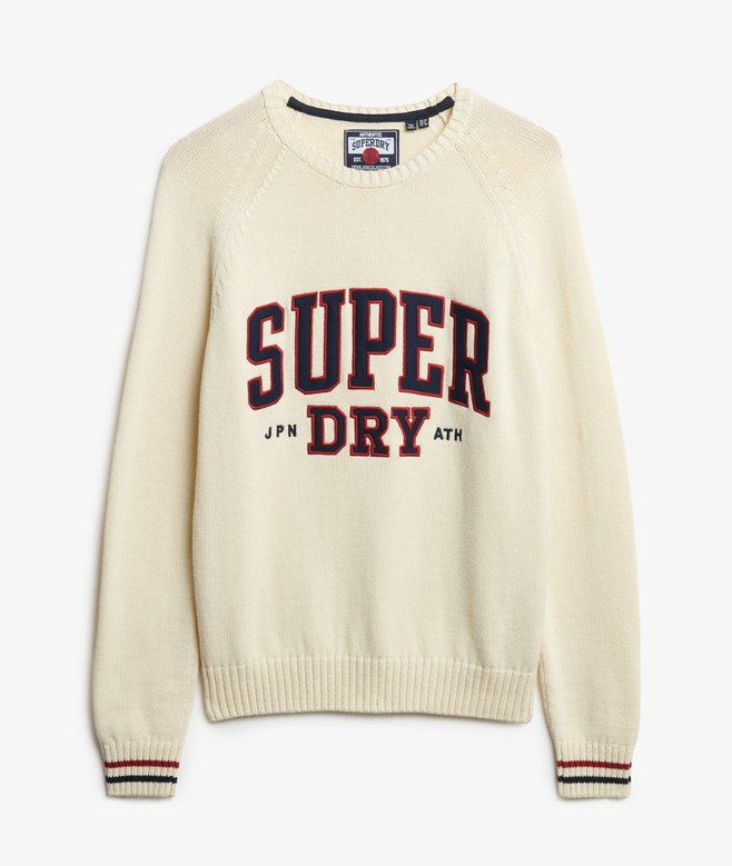 Slouchy Knitted Graphic Crew Jumper
