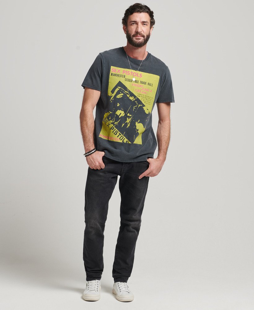 mens Sex Pistols x Superdry Limited Edition T-shirt in Mid Back In