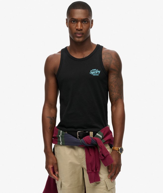 Contrast Script Vest