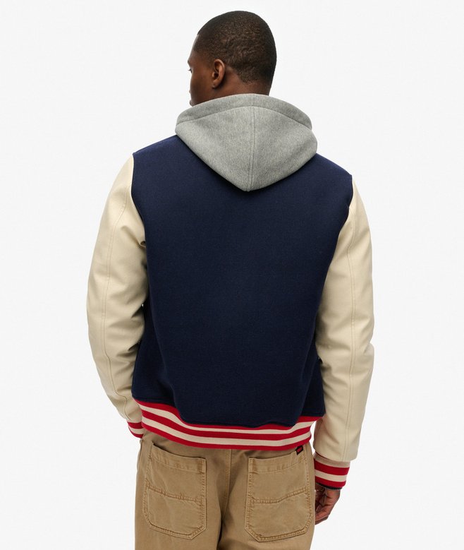 Hooded College Bomber Jacket