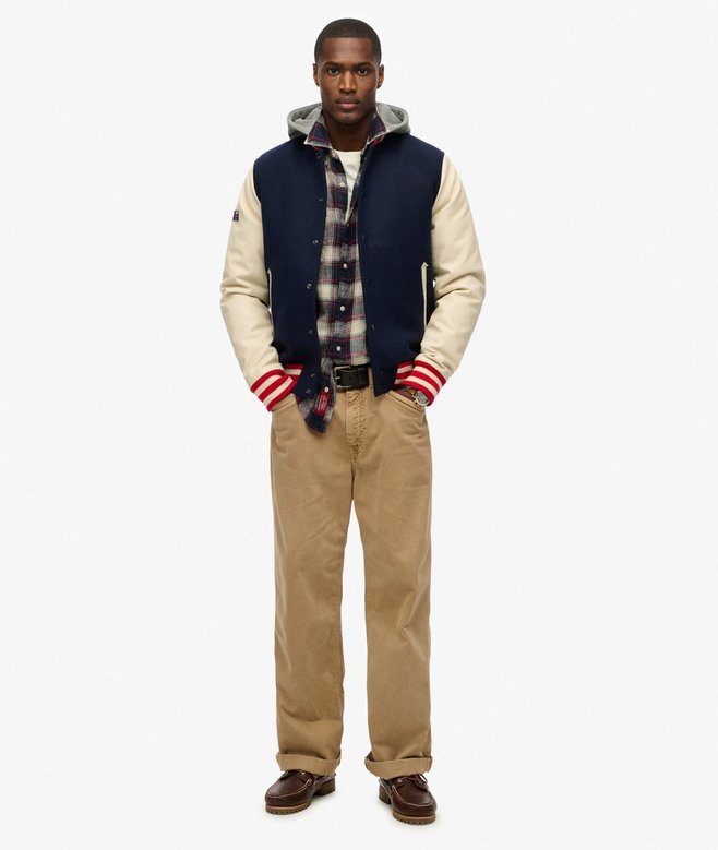 Hooded College Bomber Jacket
