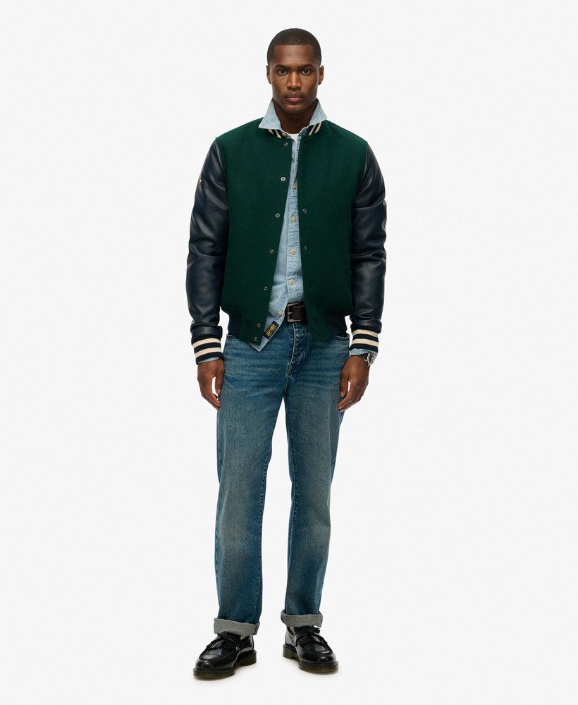 Veste Bomber Rye By Hawker Rye – Homme Taille XL, Bleu, Fermeture éclair, Adulte