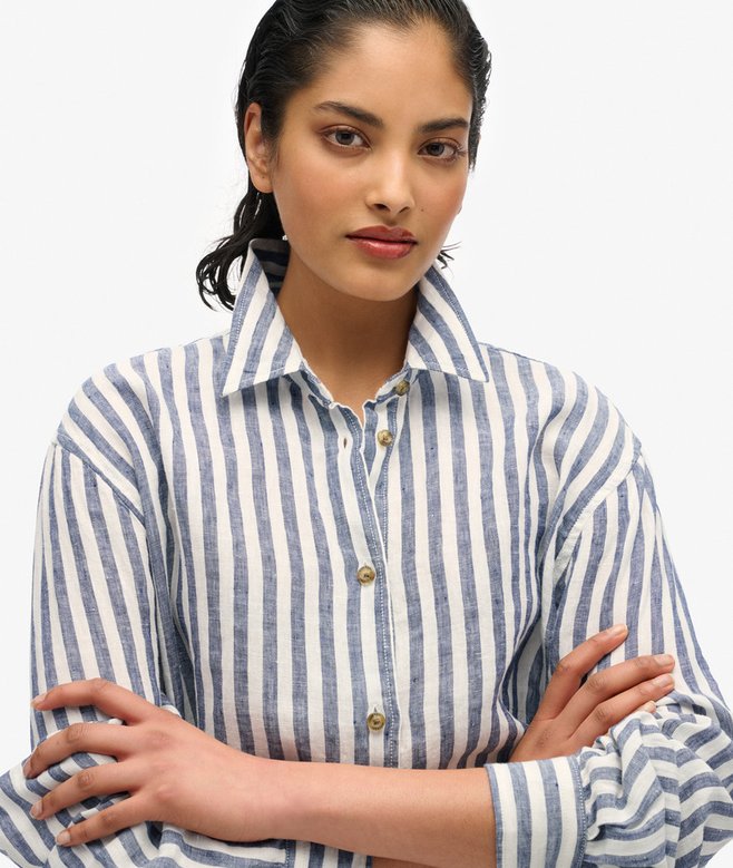 Casual Linen Boyfriend Shirt