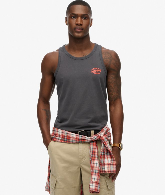 Contrast Script Vest