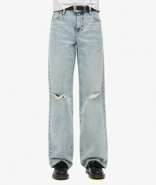 Mid Rise Wide Leg Jeans