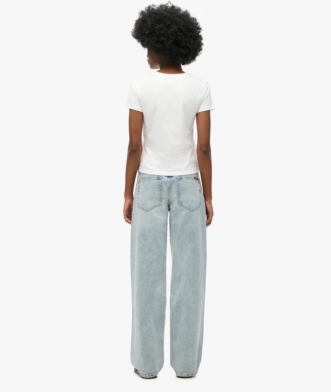 Mid Rise Wide Leg Jeans