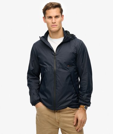 Windbreakerjas met capuchon en logo Image 4