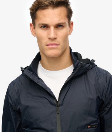 Windbreakerjas met capuchon en logo Image 3