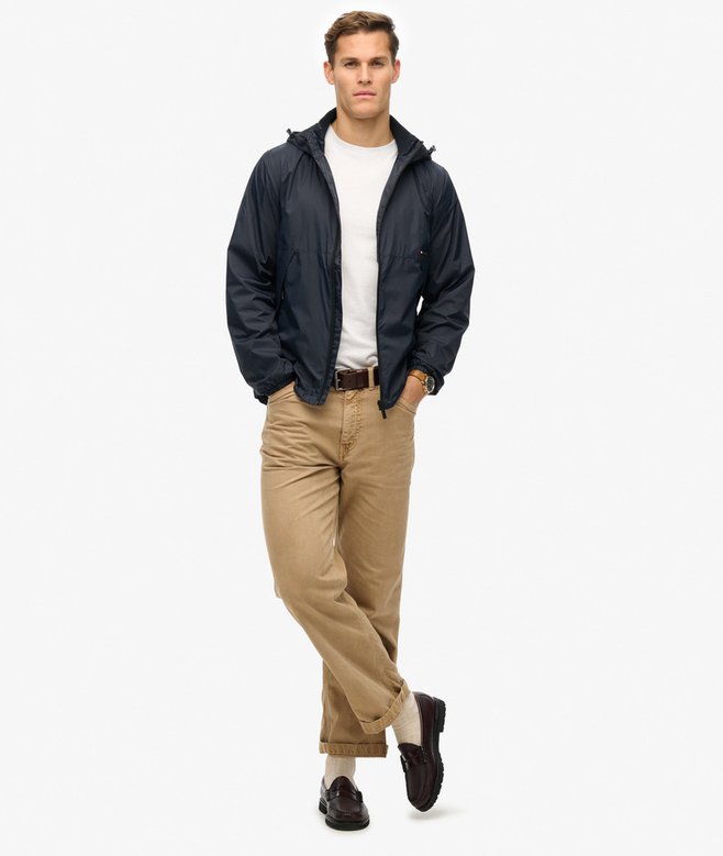 Hooded Logo Windbreaker Jacket