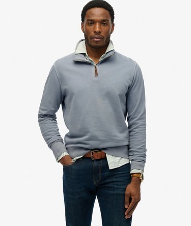 Klassischer Essential Pullover mit halblangem Reißverschluss Image 1