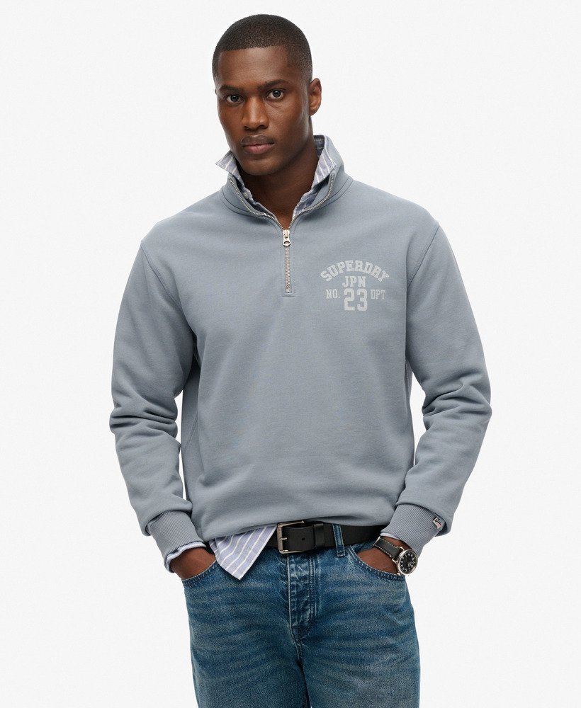 men's athletic half zip pullover