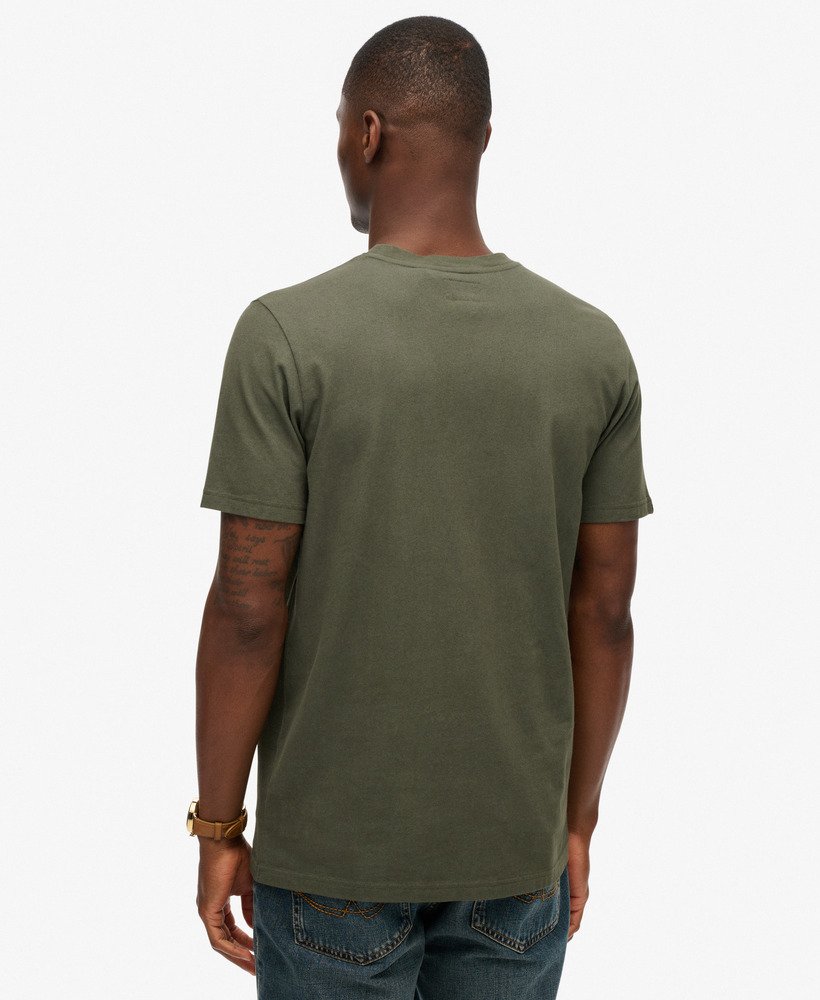 mens Embossed Archive Graphic T-Shirt in Surplus Goods Olive