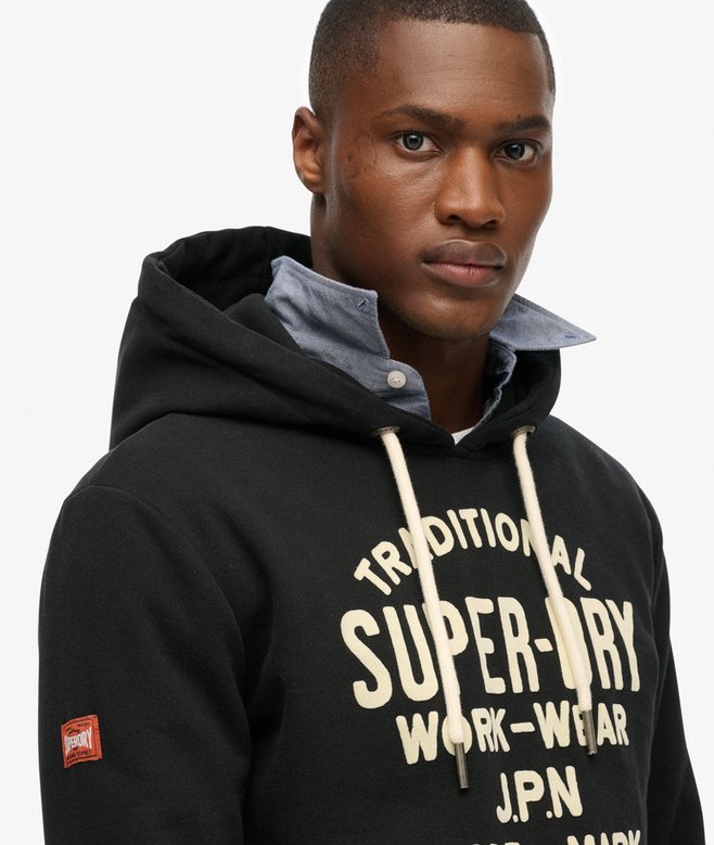 Workwear Flock Graphic Hoodie (5) 4.2 out of 5 stars, 5 reviews More Colours Available Price £29.99 Price reduced from £59.99 to You Save 50%