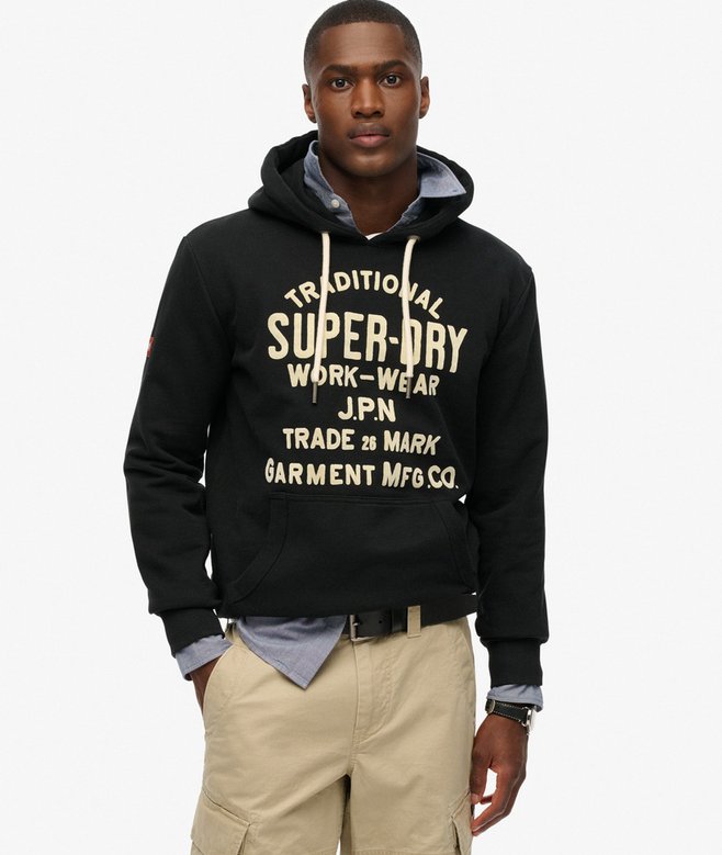 Workwear Flock Graphic Hoodie (5) 4.2 out of 5 stars, 5 reviews More Colours Available Price £29.99 Price reduced from £59.99 to You Save 50%