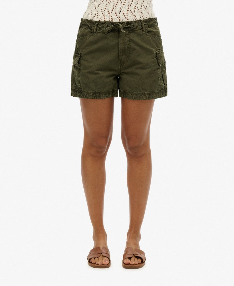 womens Cargo Shorts in Olive Night Green | Superdry US