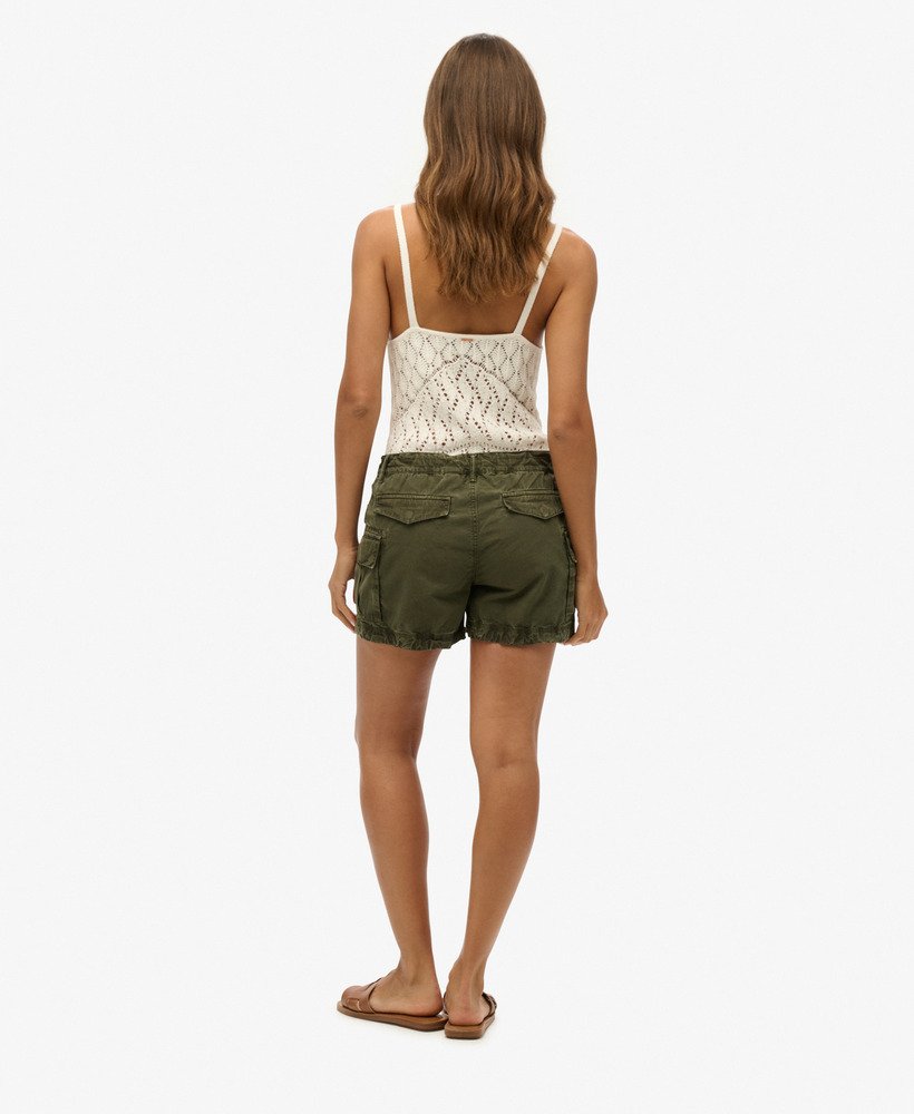 womens Cargo Shorts in Olive Night Green | Superdry US