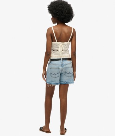 Short effiloché à taille mi-haute Image 5