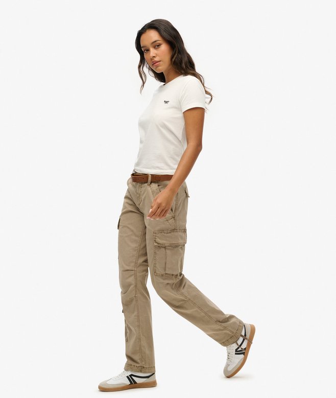 Low Rise Straight Cargo Pants
