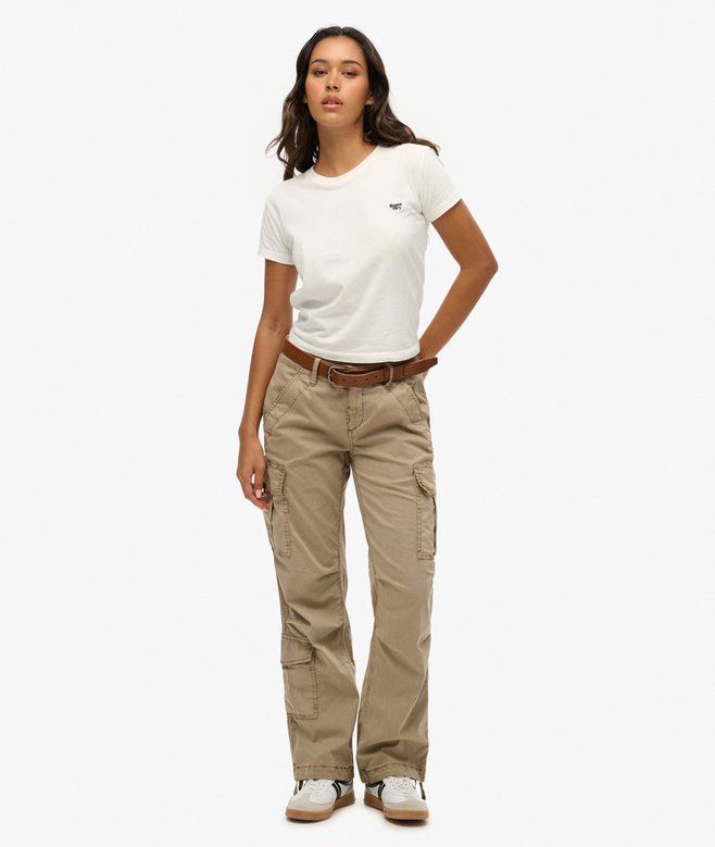 Low Rise Straight Cargo Pants