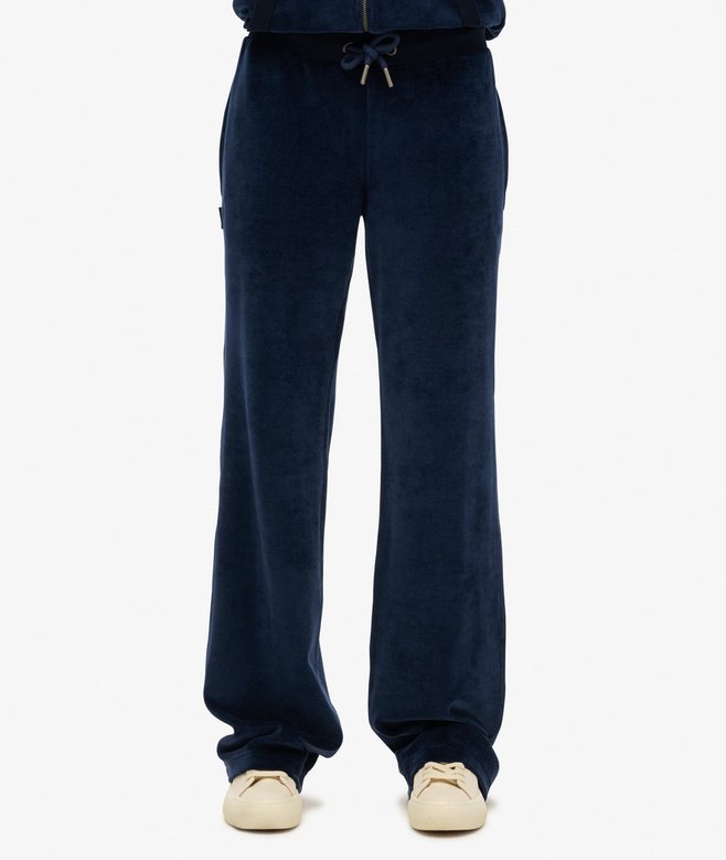 Velour Wide Leg Joggers