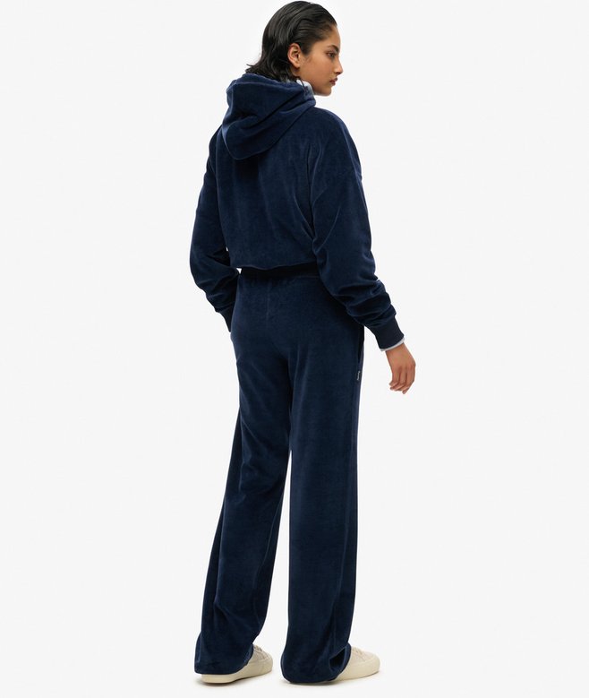 Velour Wide Leg Joggers