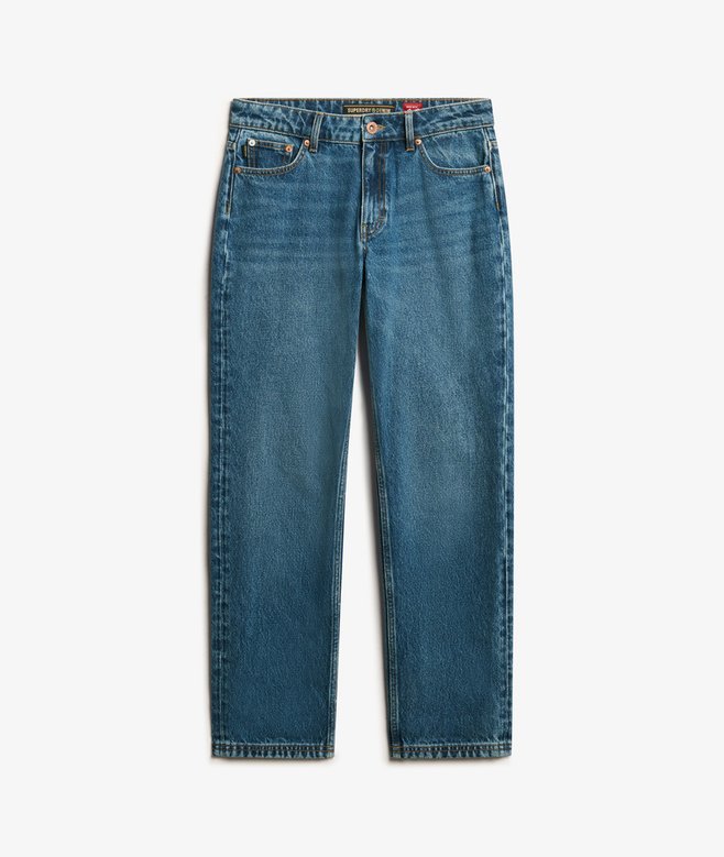 Mid Rise Straight Leg Jeans