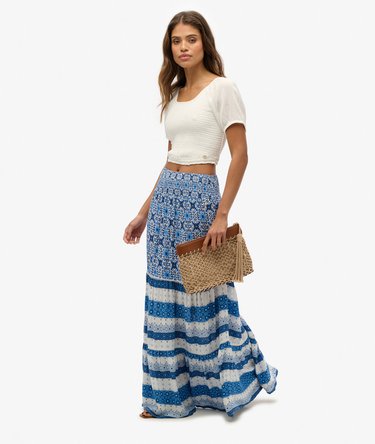 Printed Maxi Skirt Image 4