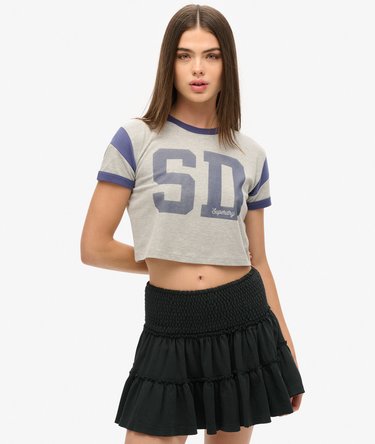 Tiered Jersey Mini Skirt Image 2