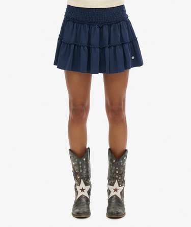 Tiered Jersey Mini Skirt Image 1