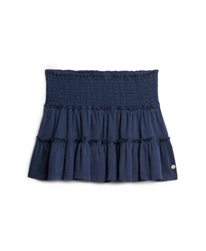 womens Tiered Jersey Mini Skirt in Richest Navy | Superdry CA-EN