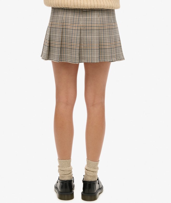 Low Rise Pleated Mini Skirt