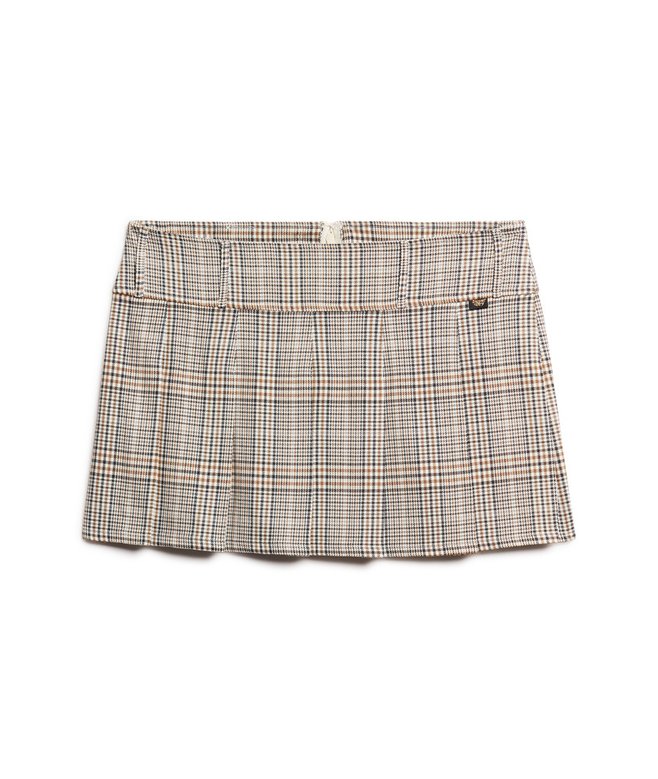 Low Rise Pleated Mini Skirt