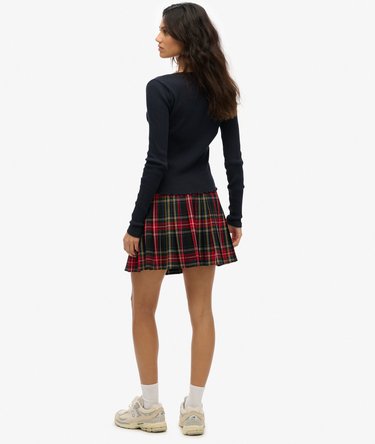 Check Mini Skirt Image 5