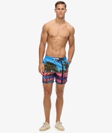 Photographic 17-inch Recycled Swim Shorts Image 4