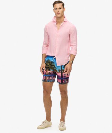 Photographic 17-inch Recycled Swim Shorts Image 2