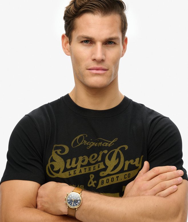 Leather & Boot Co Script T-Shirt