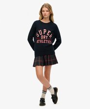 Slouchy Knitted Graphic Crew Jumper