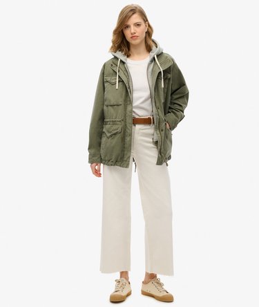 Dżersejowa kurtka z kapturem w stylu militarnym Image 2