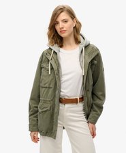 Jersey Hooded Military Jacket